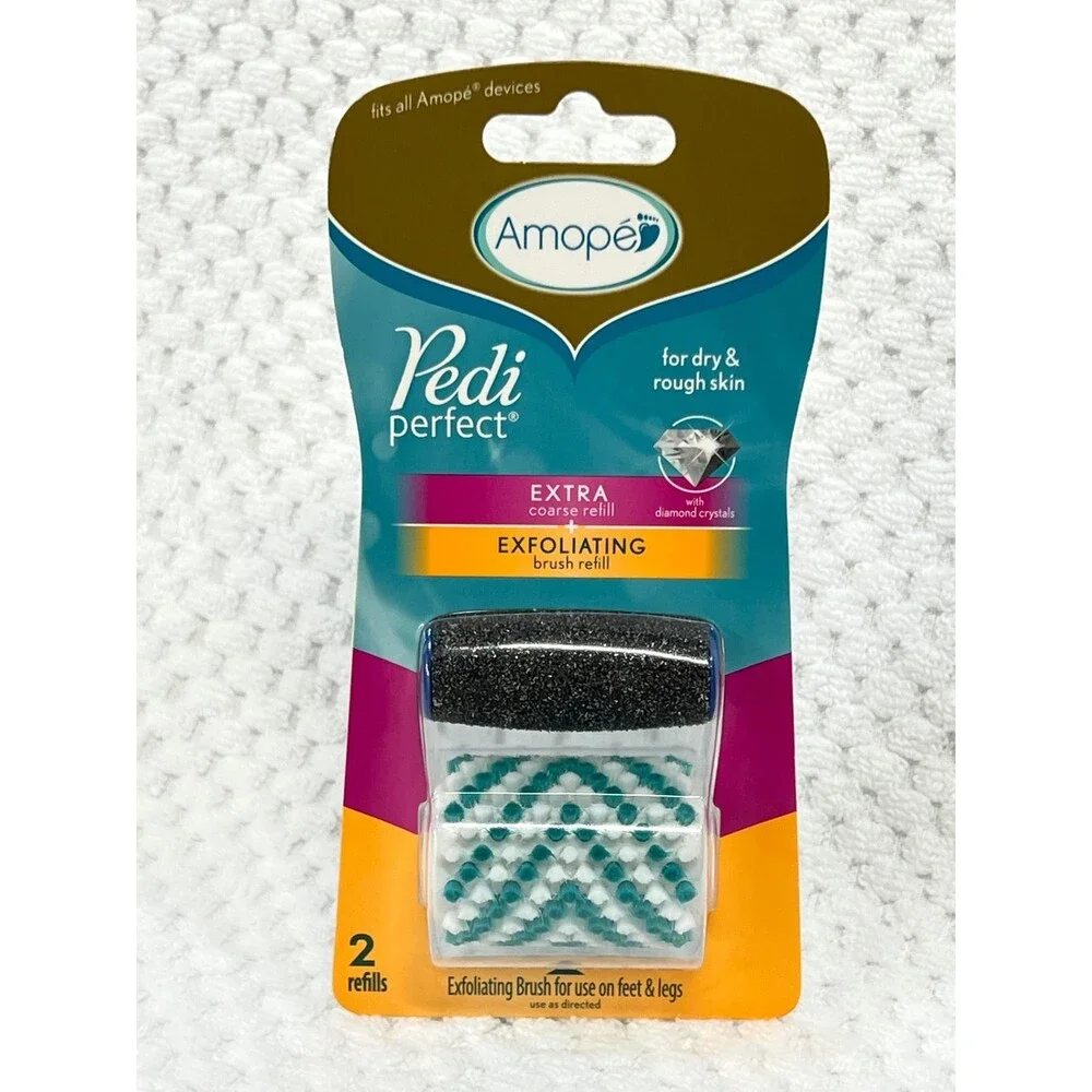 Amope Pedi Perfect Refills Lot of 4 Packs Extra Coarse & Exfoliating Brush